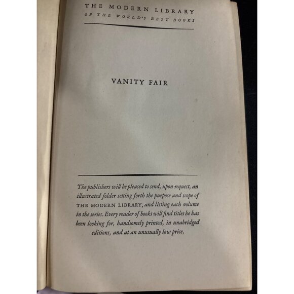Vintage Modern Library Books: "Vanity Fair -All The Kings Men" Thackeray Warren - Picture 6 of 15